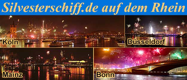 Silvesterfahrt.de Silvester auf dem Rhein bei D�sseldorf, K�ln, Koblenz, Mainz und Boppard